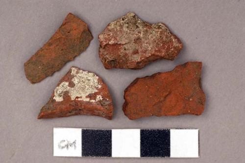 Brick, architectural, ceramic, red fragments