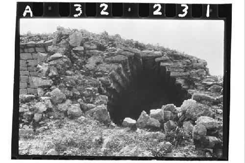 Stepped north vault of Structure 4, Group I