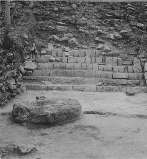 Circular masonry altar at Structure Q162