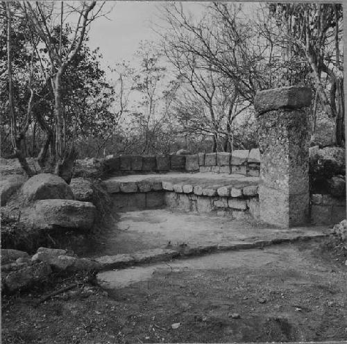 Structure Q244b; central front room; southwest corner