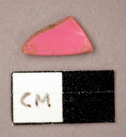 Plastic, pink fragment