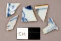 Ceramic, porcelain, decorative, sherds of different shapes and patterns