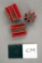 Plastic, objects, red and cylindrical