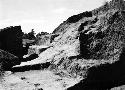 East terraces of adobe structure with ramp or stairway, Mound C-III-10