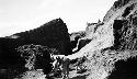 Men excavating east terraces of adobe structure, Mound C-III-10