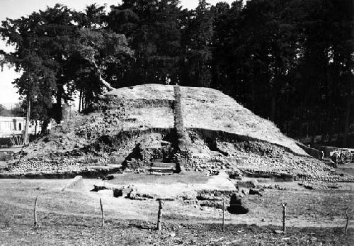 Mound B- Interior of Structure D partially exposed