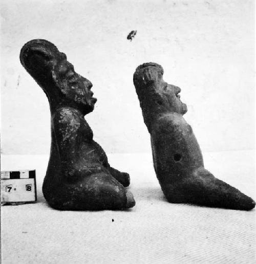 Two Pottery Human Female Effigy Figurines