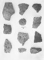 Potsherds from various levels