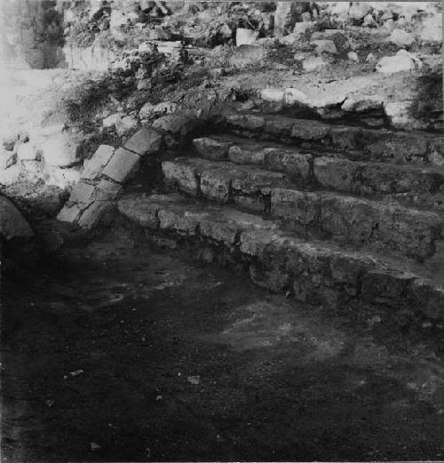 South half of early stairway at Structure R86