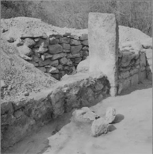 Hearth near south wall at Structure R86a