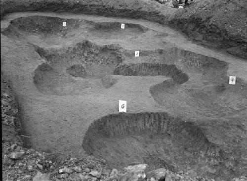 Stroked pit complex excavated