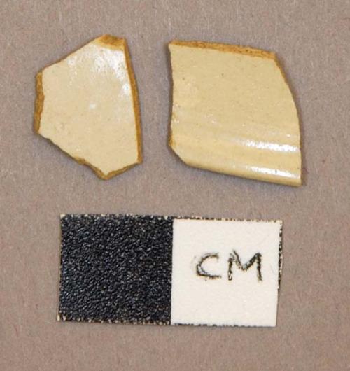 Ceramic, stoneware, salt-glazed, white sherds