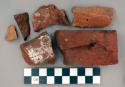 Brick, architectural, ceramic, fragments of various sizes