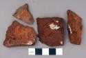 Brick, architectural, ceramic, red fragments