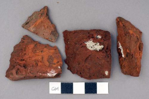 Brick, architectural, ceramic, red fragments