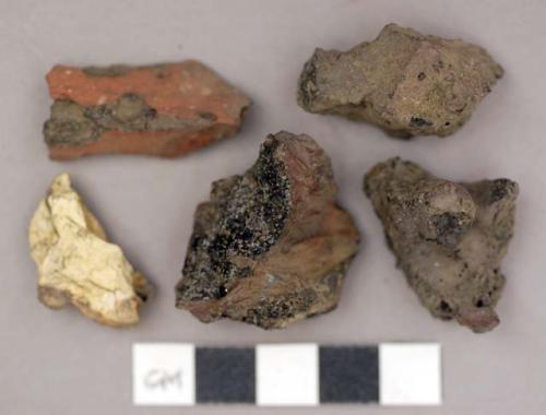 Architectural, stone, pieces of rock, possibly lava rock