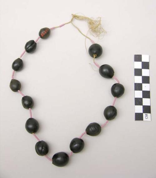 Seed and bead necklace