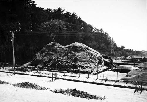 General view of mound B from north