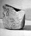 Ceramic effigy vessel, zoomorphic? face