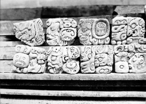 8 Stucco glyphs from Temple 18.