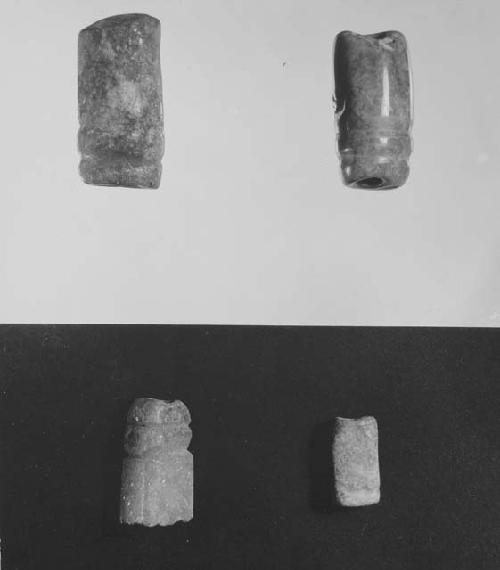 4 Jade beads (carved)  54-211; 53-199; 52-77; 54-75