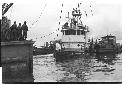 U.S. Army tugboat being raised