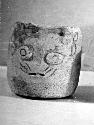 Ceramic effigy vessel, zoomorphic? face