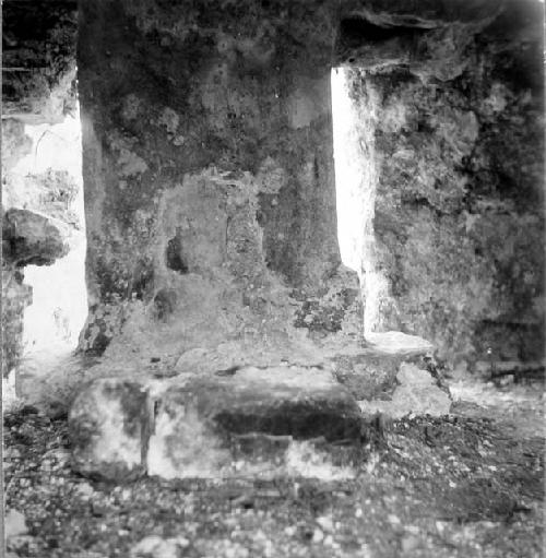 Idol altar inside second story of a temple at Pamul