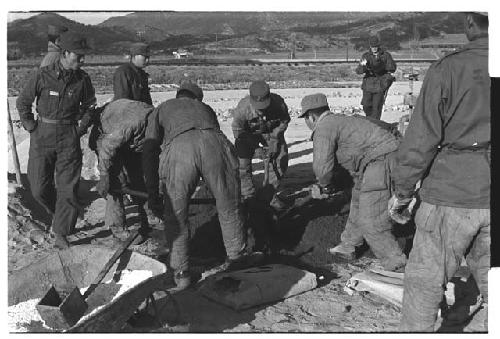 Men working on construction project