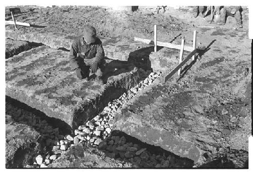 Man working on construction (housing) site