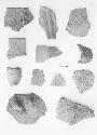 Potsherds from various levels