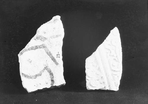 Two Islamic potsherds from expedition exavation