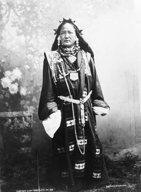 Tibetan woman in traditional dress