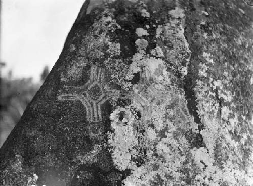 Figures on West Side Piedra Pintada near Governor Tiburcio's House