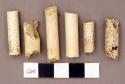 Ceramic, pipe stem, fragments, various lengths