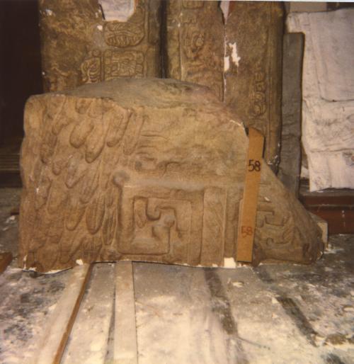 Cast of part of Stela I, top, south