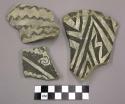Jar sherds, black and white ware