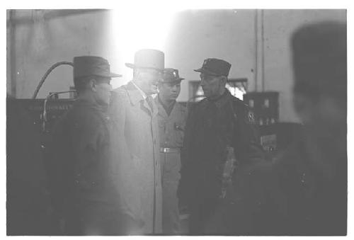 Colonel Slezak with small group of military personnel