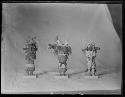 Three katsina dolls