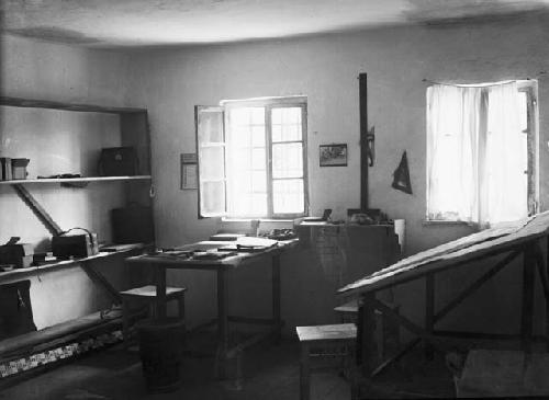 Interior of office in field house