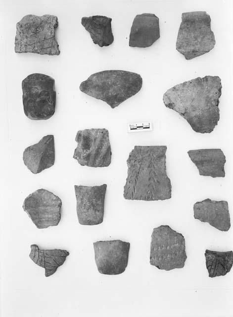 Potsherds from various locations