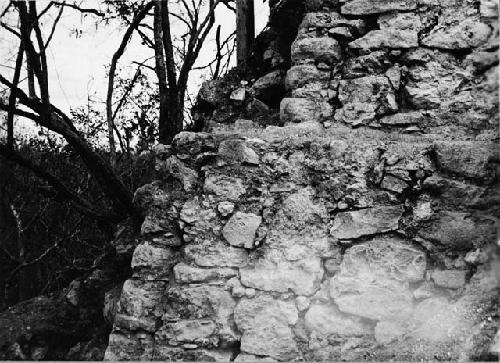 Pyramid terraces, Structure Q-58; Northwest corner