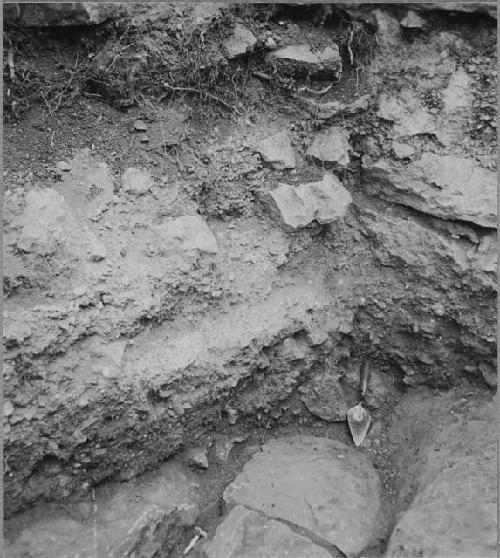 Pit under stairway at Structure Q153