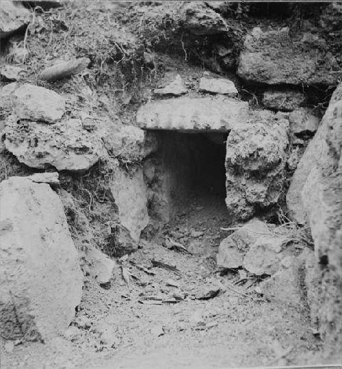 Mouth of cenote platform drain at Structure Q153