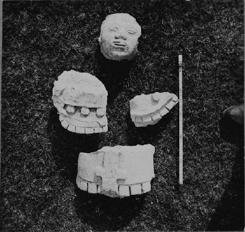 Fragments of plaster statue from Structure Q163