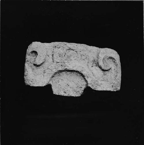 Sculptured stone from altar mask, Str. R86