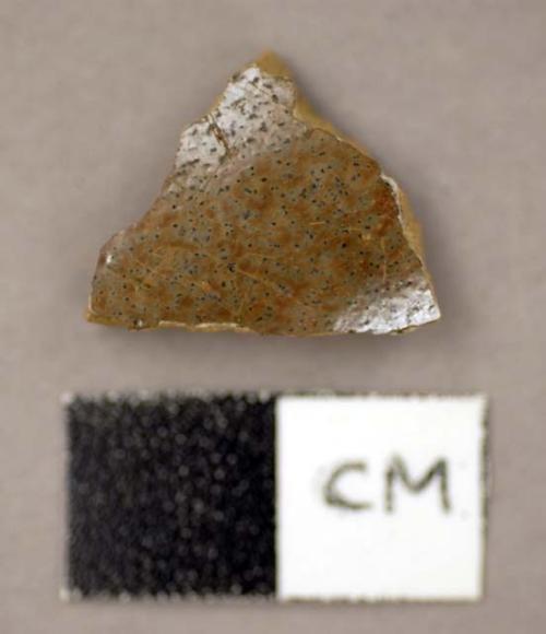 Ceramic, sherd, light brown and speckled sherd