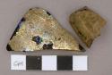 Glass, brown bottle glass, thick fragments