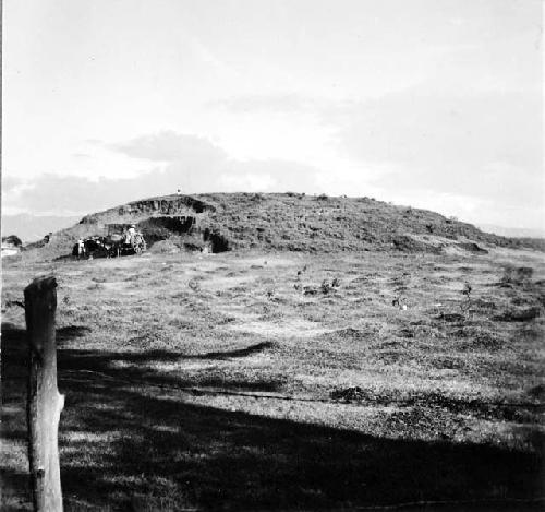 Destruction of mound on northwest corner, Mound C-III-10