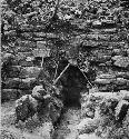 Trench through center steps, Structure Q-58